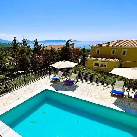 Vilă 3 Bedroom Villa, Private Pool, Sea Views, Kefalonia *